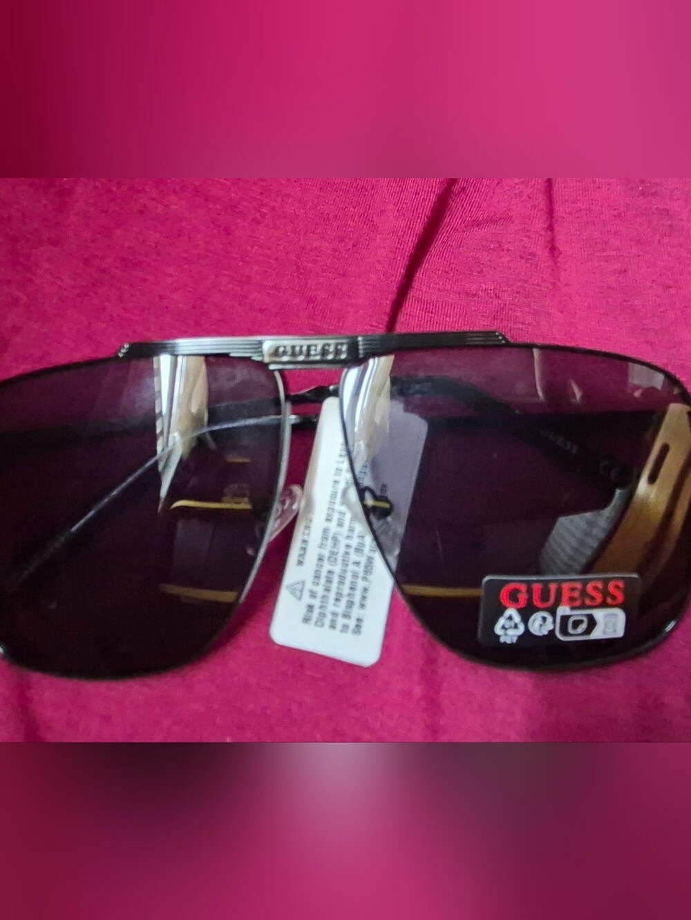 GUESS Men's Navigator Aviator Sunglasses Black GO00052 NWT